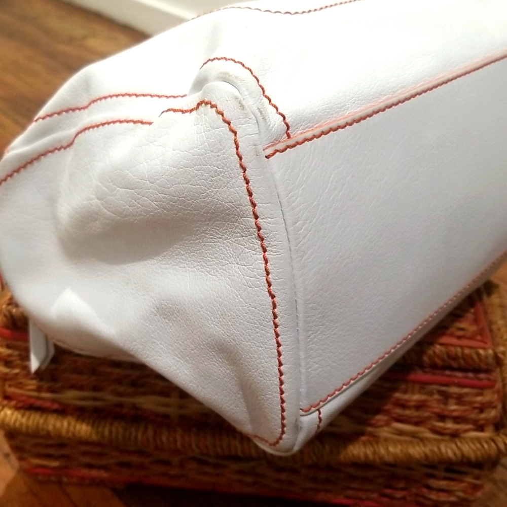 Celine Boogie Bag - iconic Y2K White Leather Satchel Handbag 👜 - Picture 5 of 13